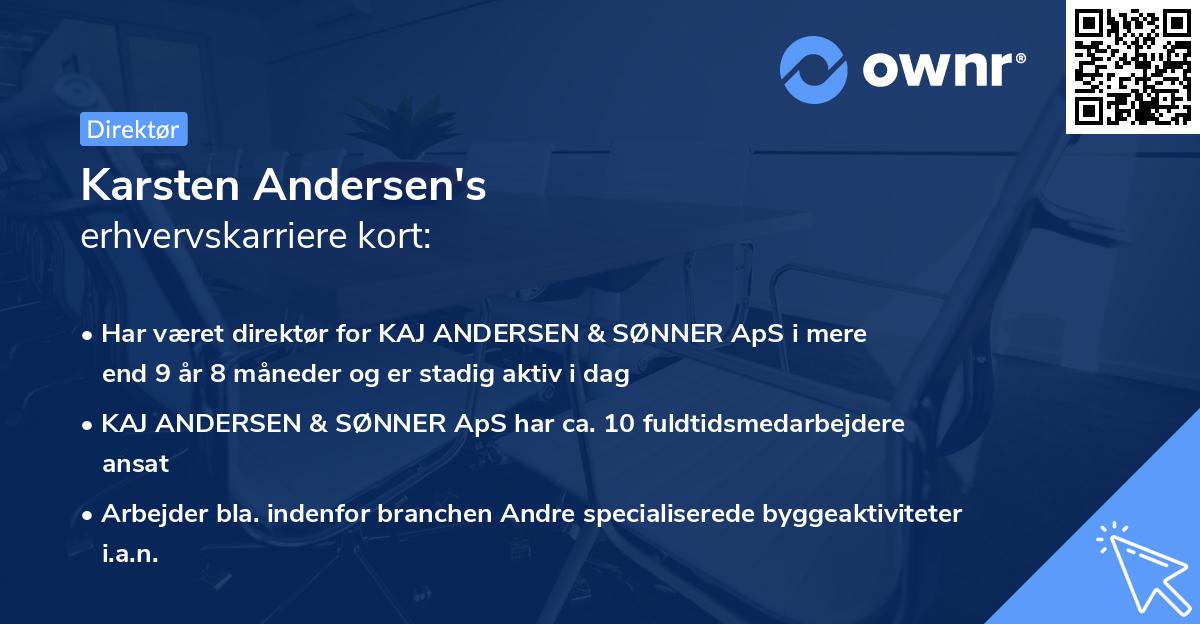 Karsten Andersen's erhvervskarriere kort