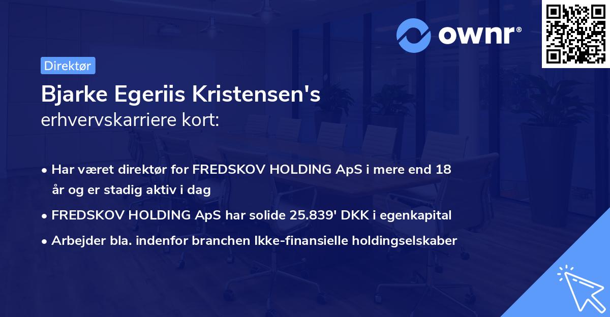 Bjarke Egeriis Kristensen's erhvervskarriere kort