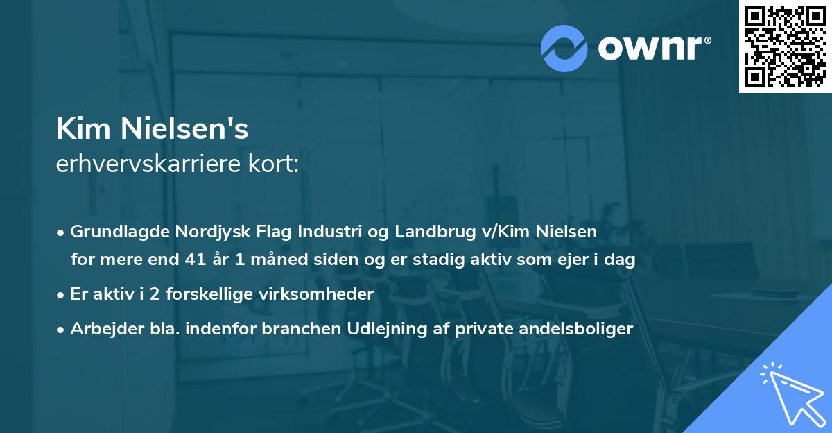 Kim Nielsen's erhvervskarriere kort