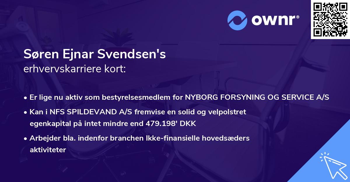 Søren Ejnar Svendsen's erhvervskarriere kort