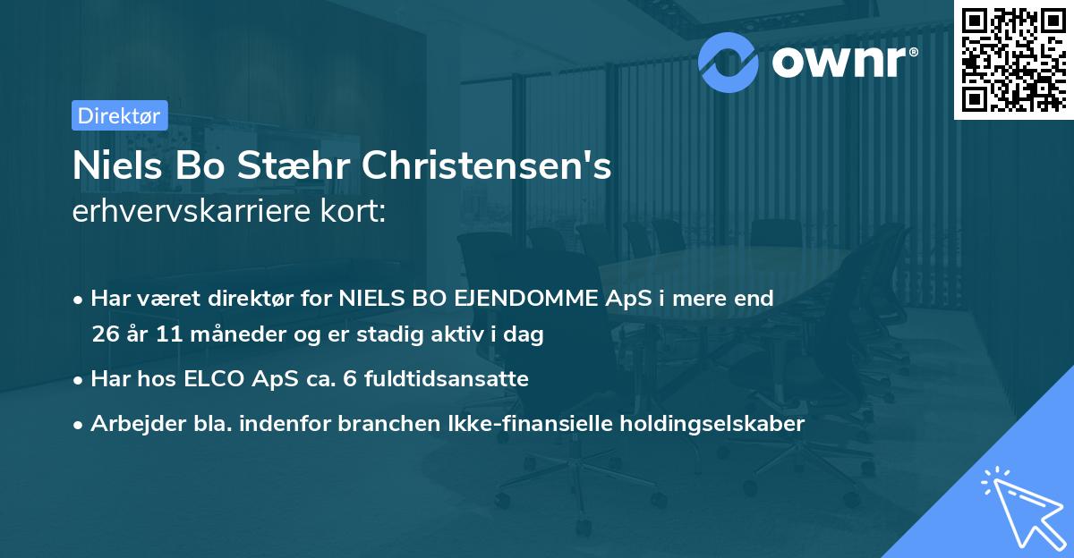 Niels Bo Stæhr Christensen's erhvervskarriere kort