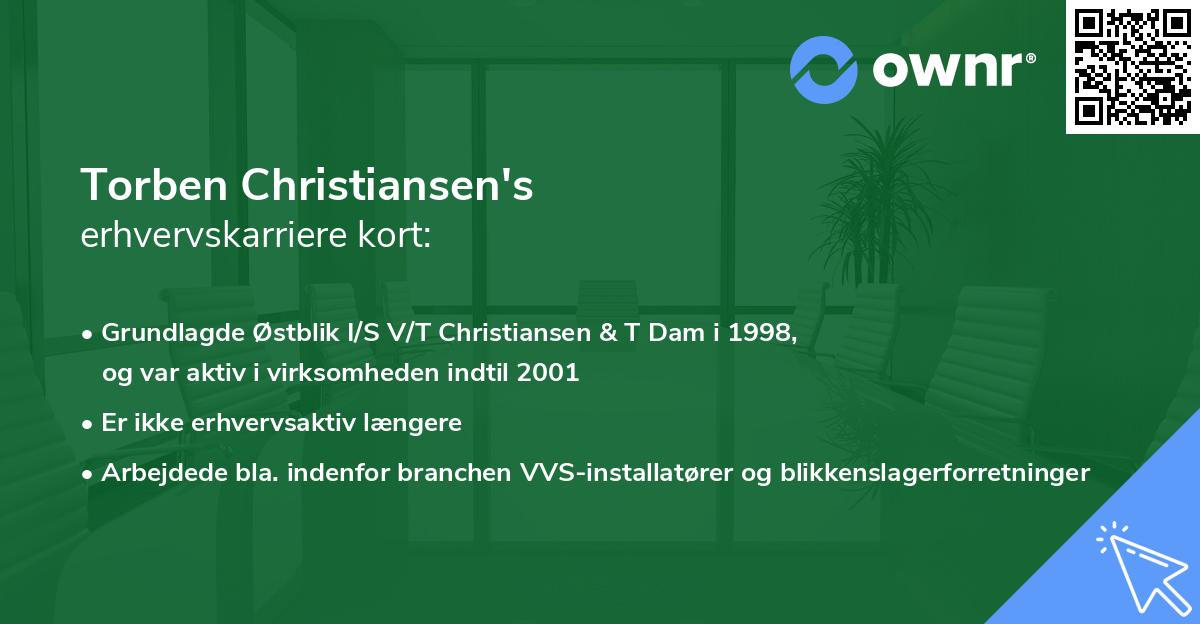 Torben Christiansen's erhvervskarriere kort