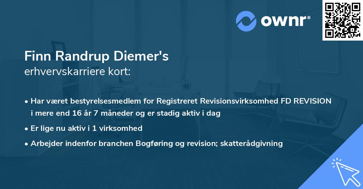 Finn Randrup Diemer's erhvervskarriere kort