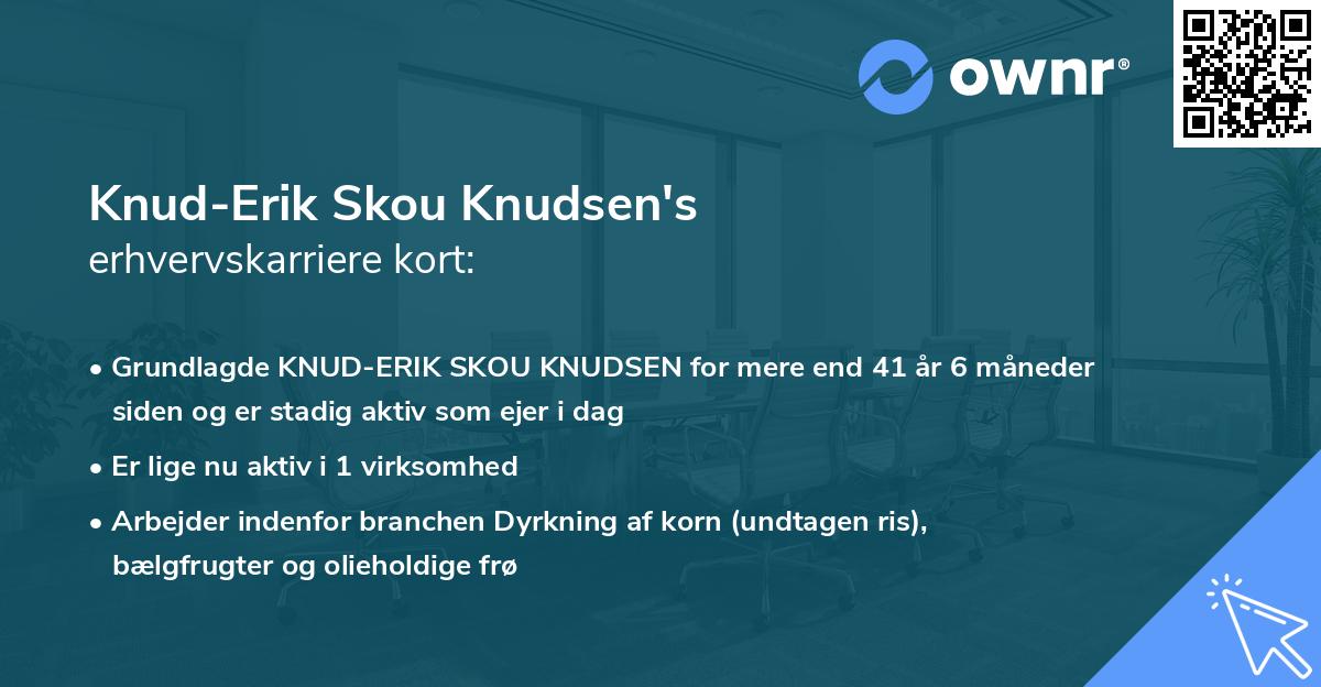 Knud-Erik Skou Knudsen's erhvervskarriere kort