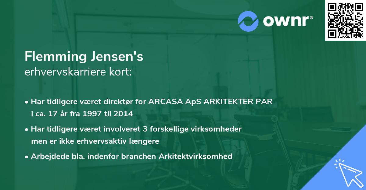 Flemming Jensen's erhvervskarriere kort