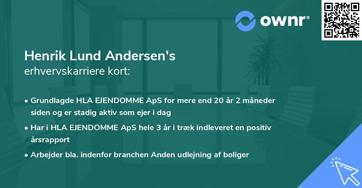 Henrik Lund Andersen's erhvervskarriere kort