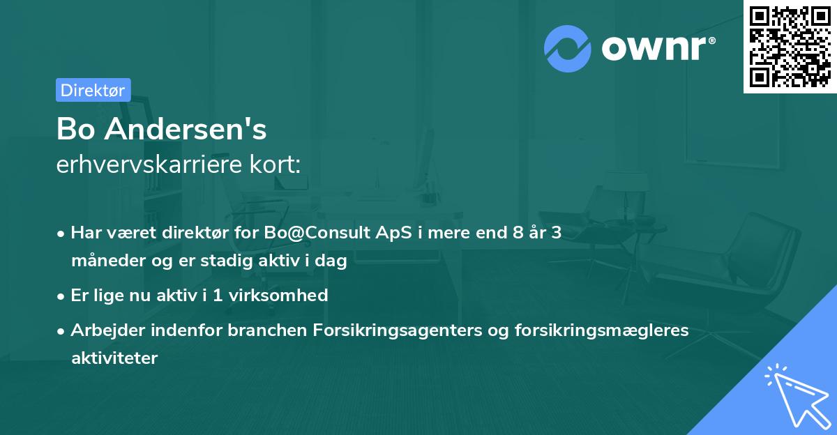 Bo Andersen's erhvervskarriere kort