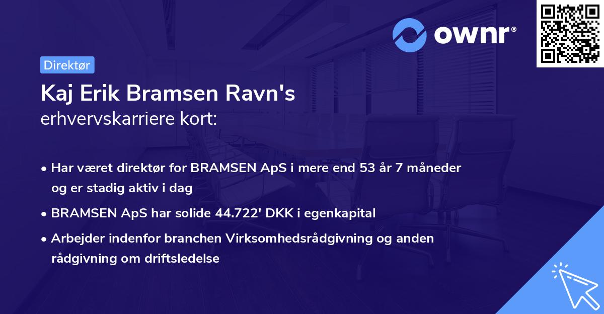 Kaj Erik Bramsen Ravn's erhvervskarriere kort