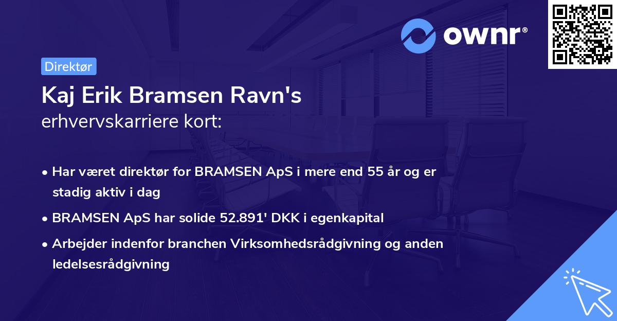 Kaj Erik Bramsen Ravn's erhvervskarriere kort