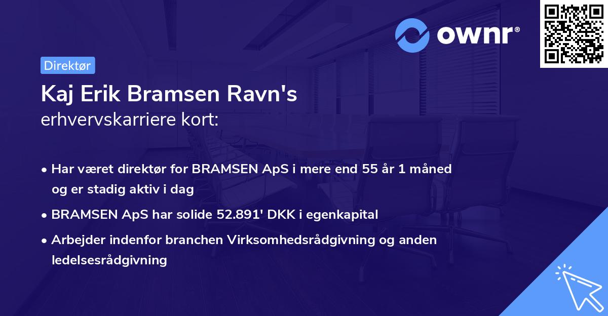 Kaj Erik Bramsen Ravn's erhvervskarriere kort