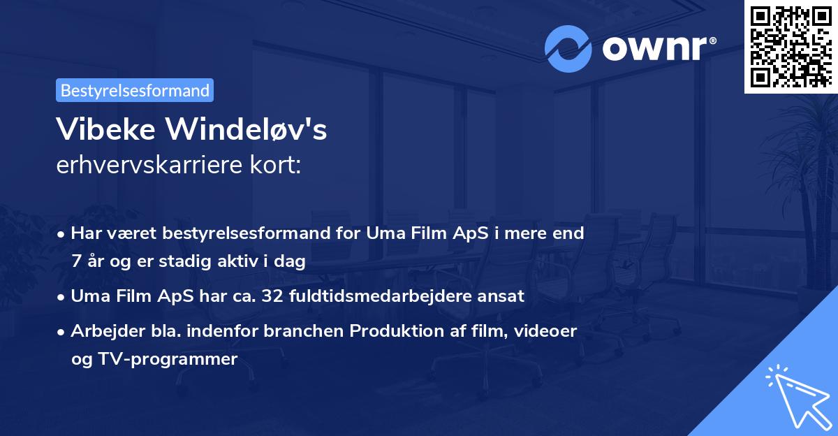 Vibeke Windeløv's erhvervskarriere kort