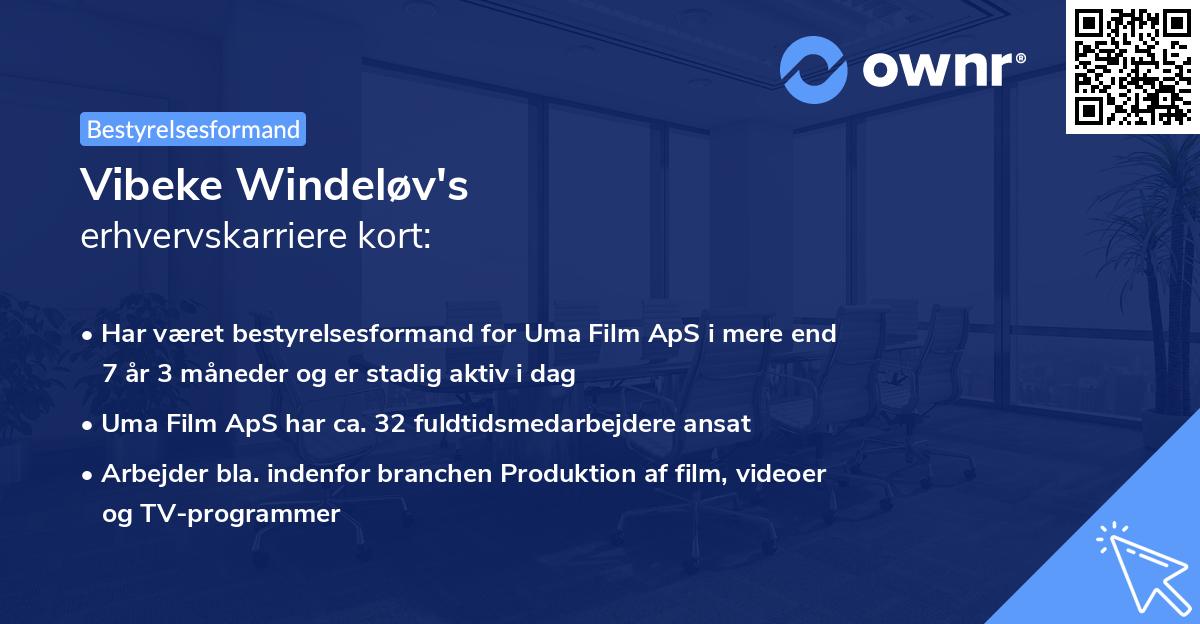 Vibeke Windeløv's erhvervskarriere kort