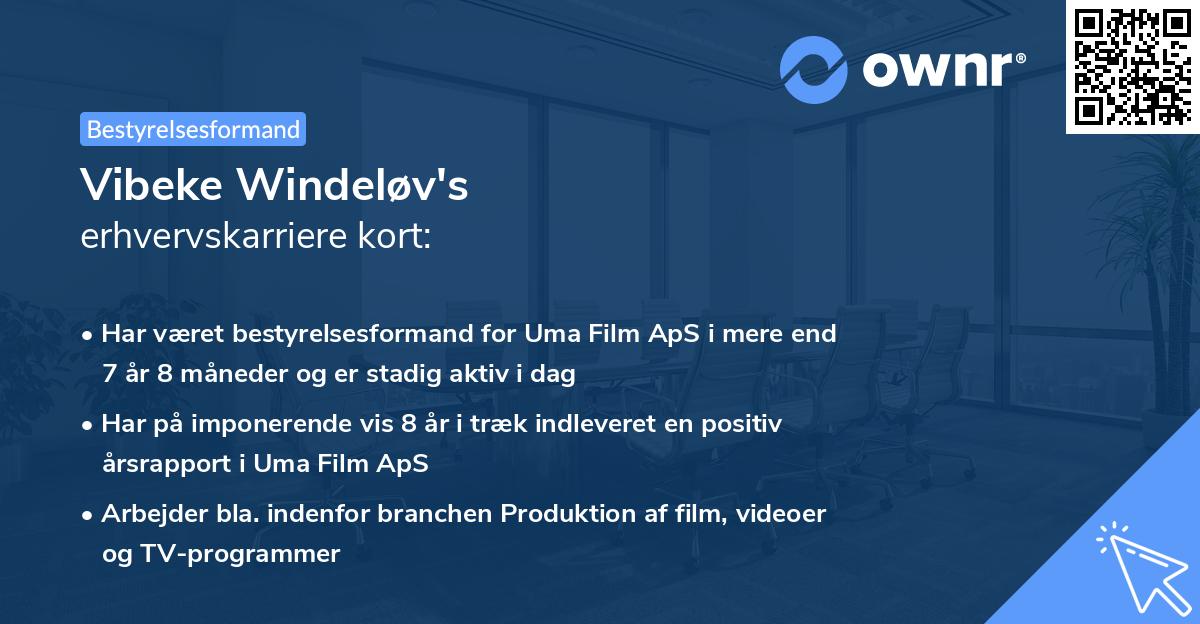 Vibeke Windeløv's erhvervskarriere kort