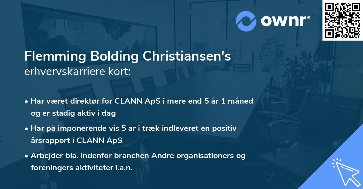 Flemming Bolding Christiansen's erhvervskarriere kort