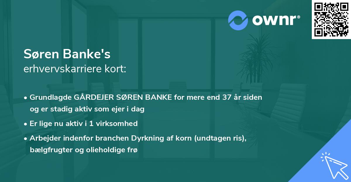 Søren Banke's erhvervskarriere kort