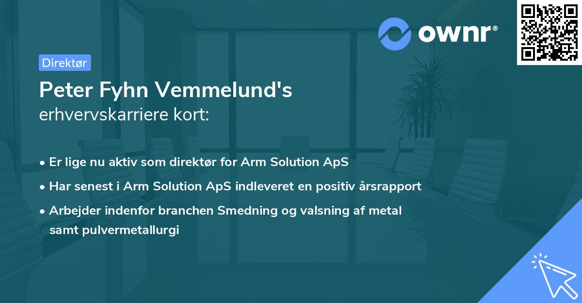 Peter Fyhn Vemmelund's erhvervskarriere kort