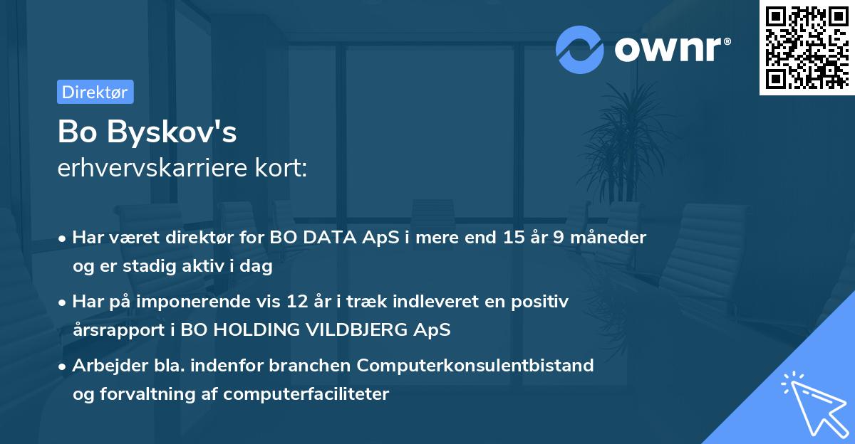 Bo Byskov's erhvervskarriere kort