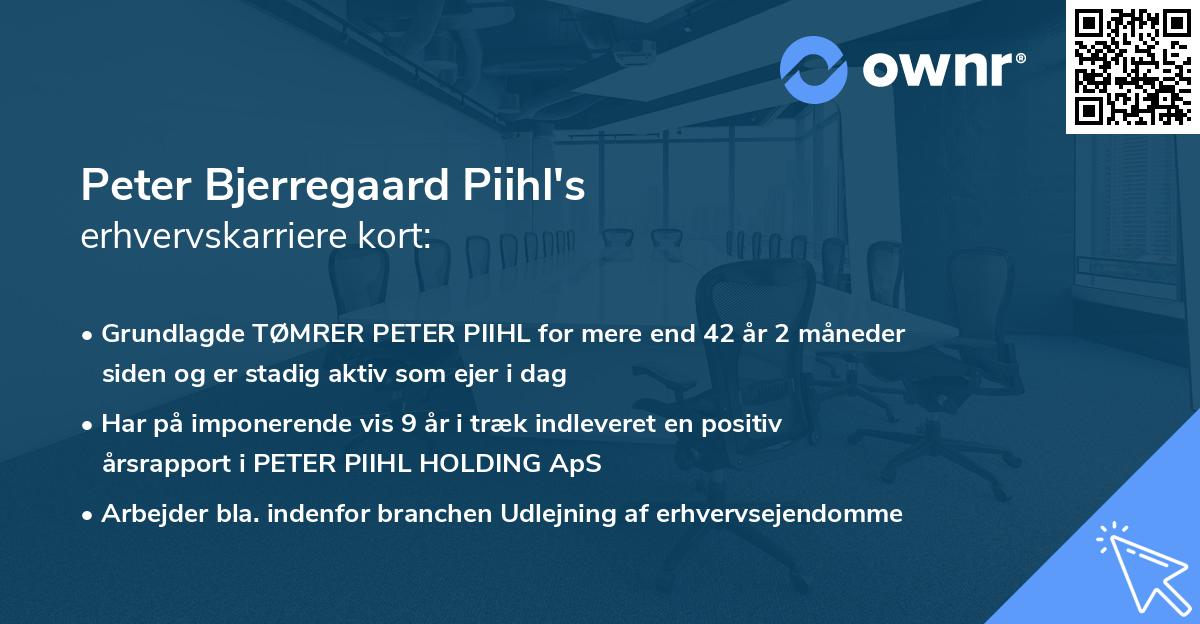 Peter Bjerregaard Piihl's erhvervskarriere kort