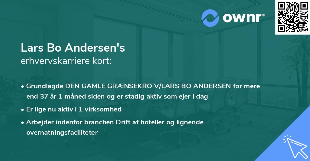Lars Bo Andersen's erhvervskarriere kort