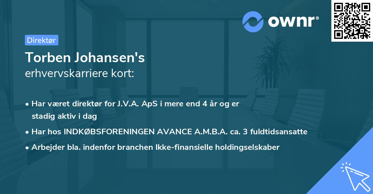 Torben Johansen's erhvervskarriere kort