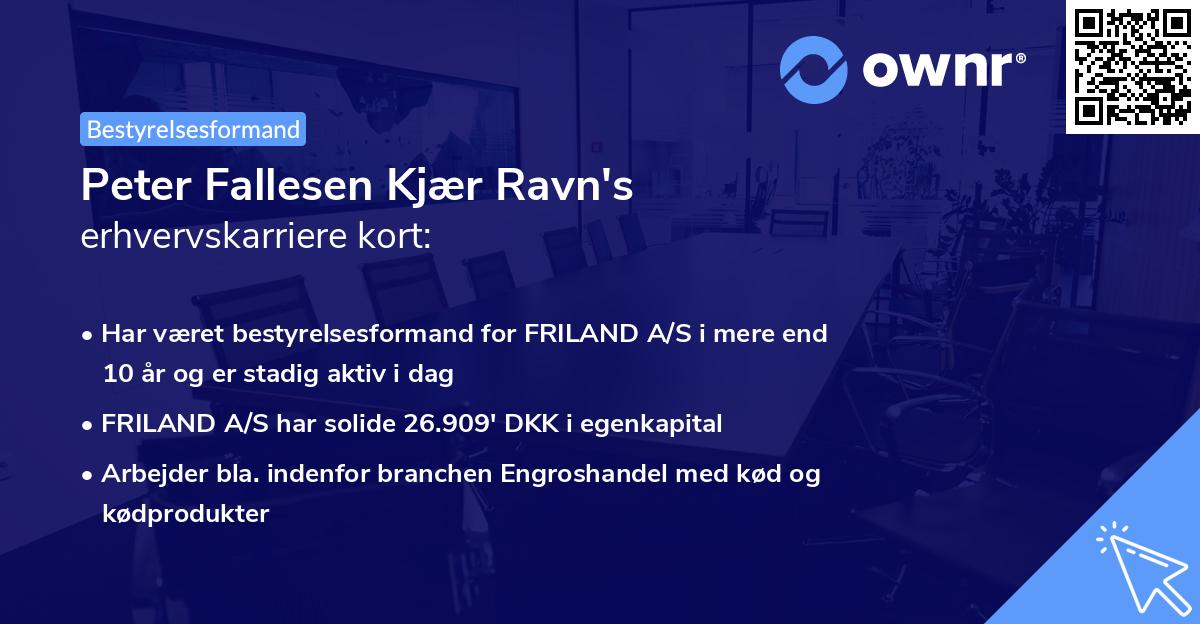 Peter Fallesen Kjær Ravn's erhvervskarriere kort