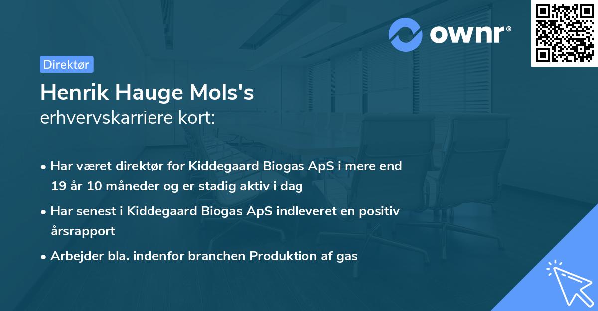 Henrik Hauge Mols's erhvervskarriere kort