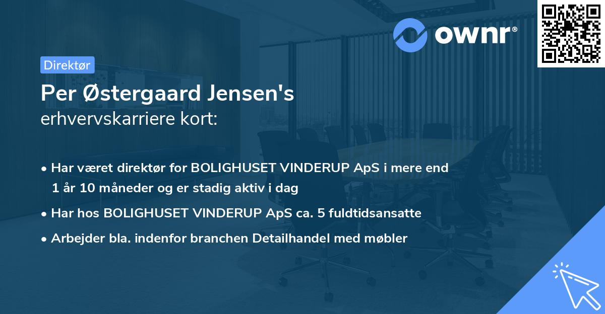 Per Østergaard Jensen's erhvervskarriere kort