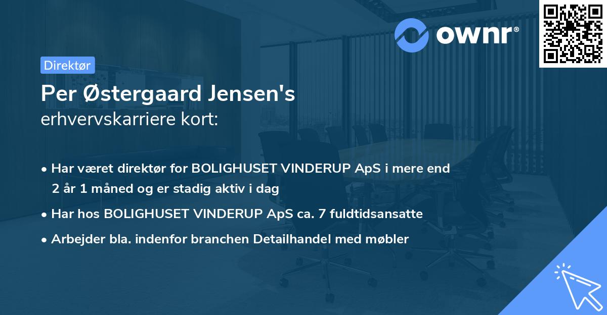 Per Østergaard Jensen's erhvervskarriere kort