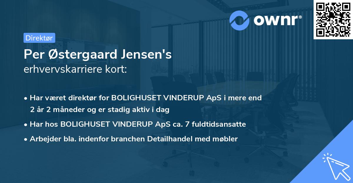 Per Østergaard Jensen's erhvervskarriere kort