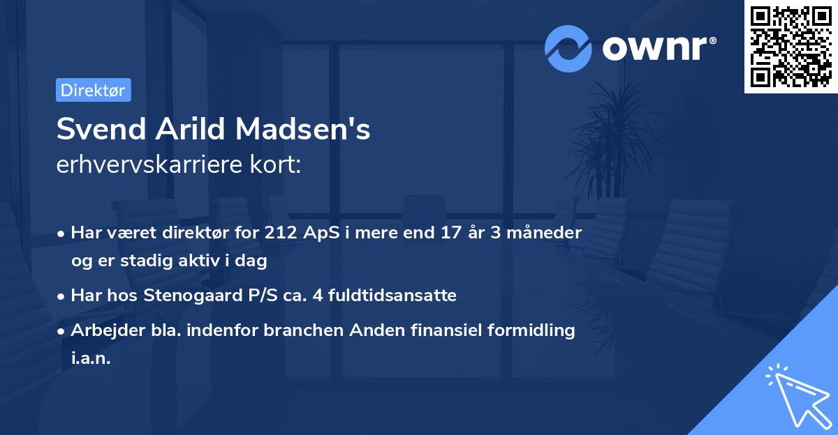 Svend Arild Madsen's erhvervskarriere kort
