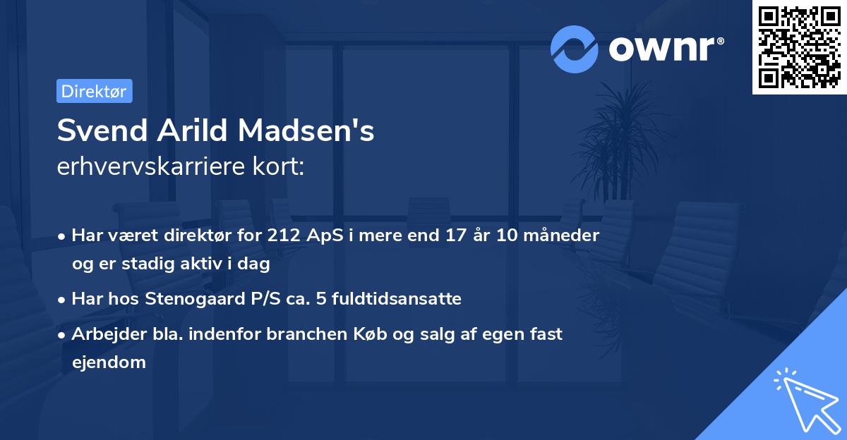 Svend Arild Madsen's erhvervskarriere kort
