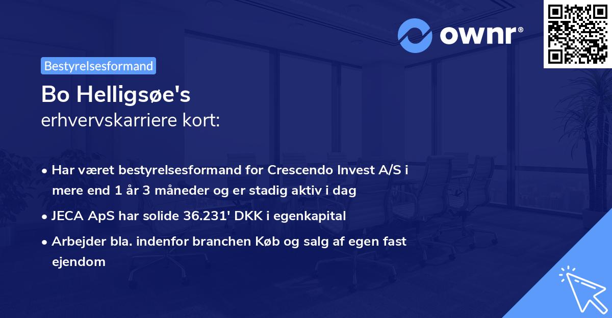 Bo Helligsøe's erhvervskarriere kort