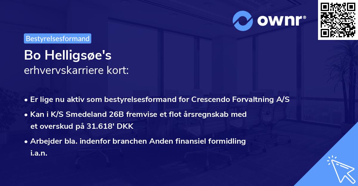 Bo Helligsøe's erhvervskarriere kort