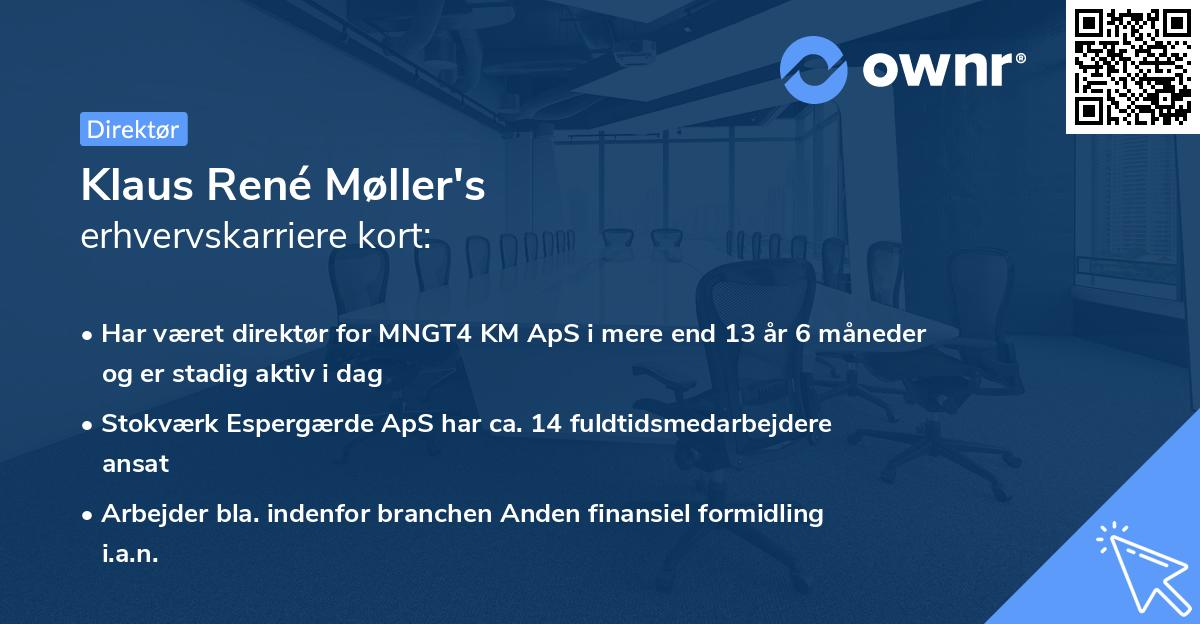 Klaus René Møller's erhvervskarriere kort