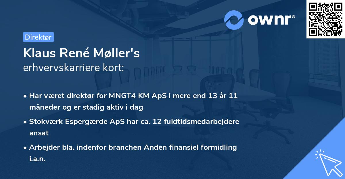 Klaus René Møller's erhvervskarriere kort