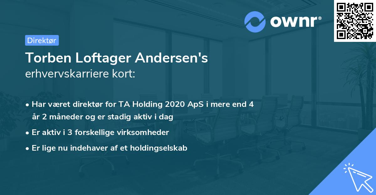 Torben Loftager Andersen's erhvervskarriere kort