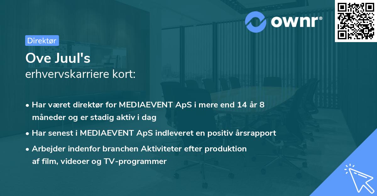 Ove Juul's erhvervskarriere kort