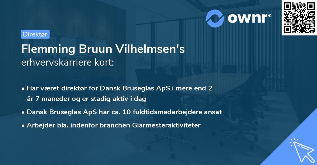 Flemming Bruun Vilhelmsen's erhvervskarriere kort