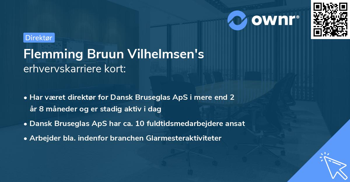 Flemming Bruun Vilhelmsen's erhvervskarriere kort