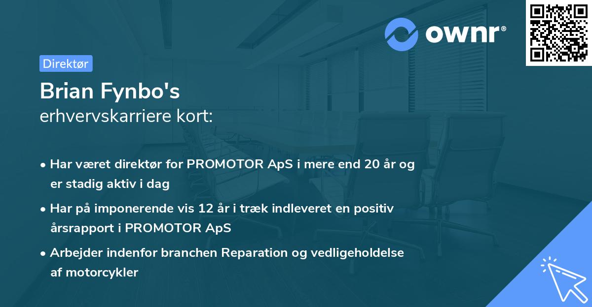Brian Fynbo's erhvervskarriere kort