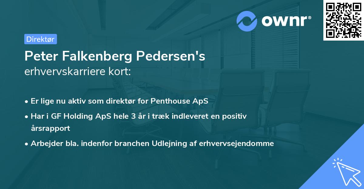 Peter Falkenberg Pedersen's erhvervskarriere kort