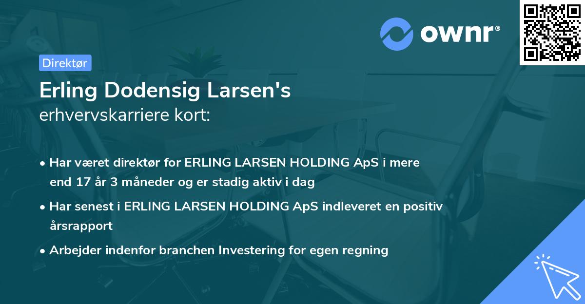 Erling Dodensig Larsen's erhvervskarriere kort