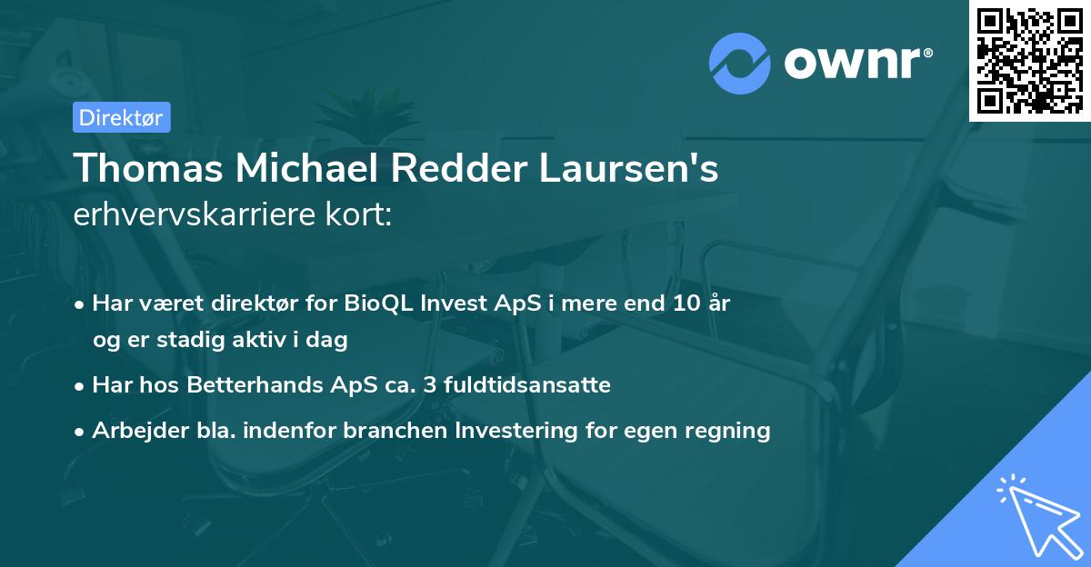 Thomas Michael Redder Laursen's erhvervskarriere kort