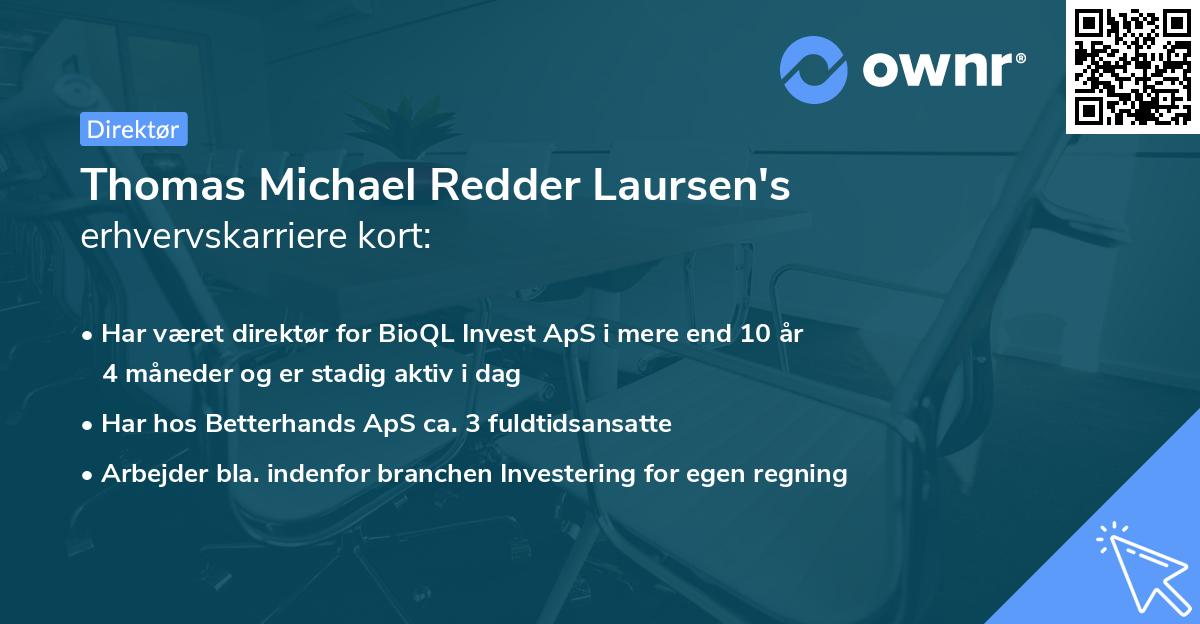 Thomas Michael Redder Laursen's erhvervskarriere kort