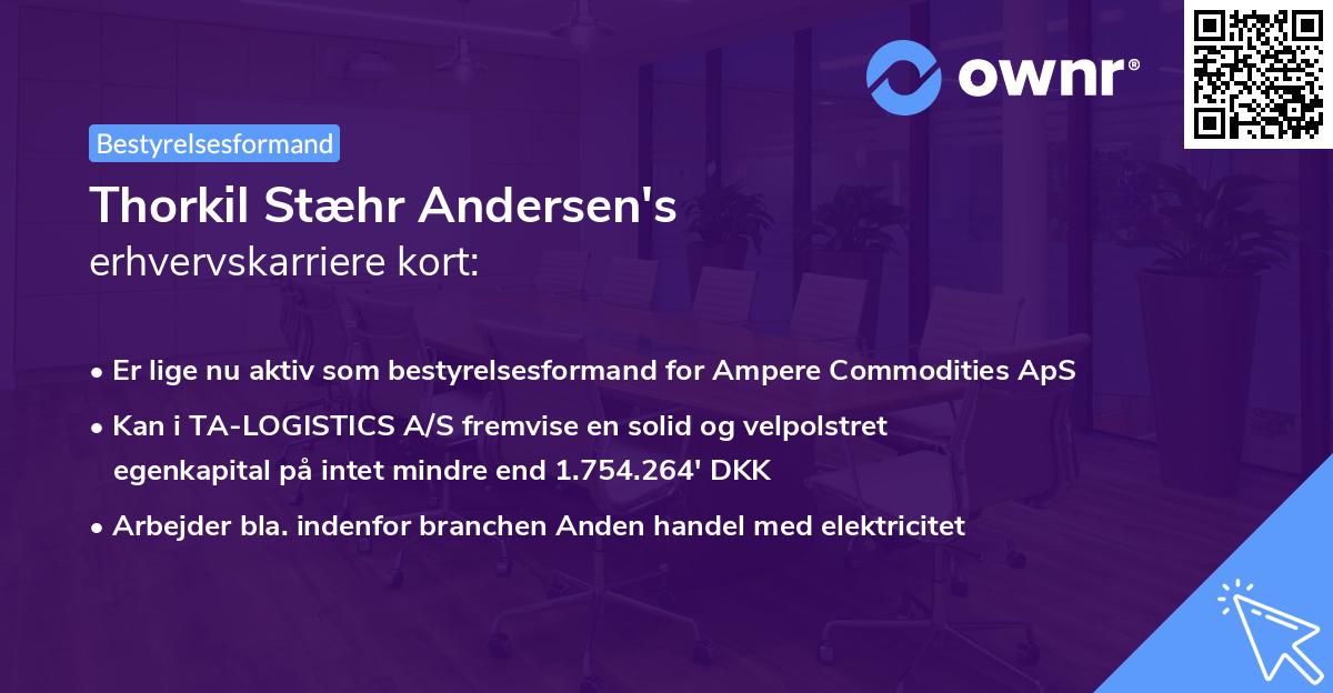 Thorkil Stæhr Andersen's erhvervskarriere kort