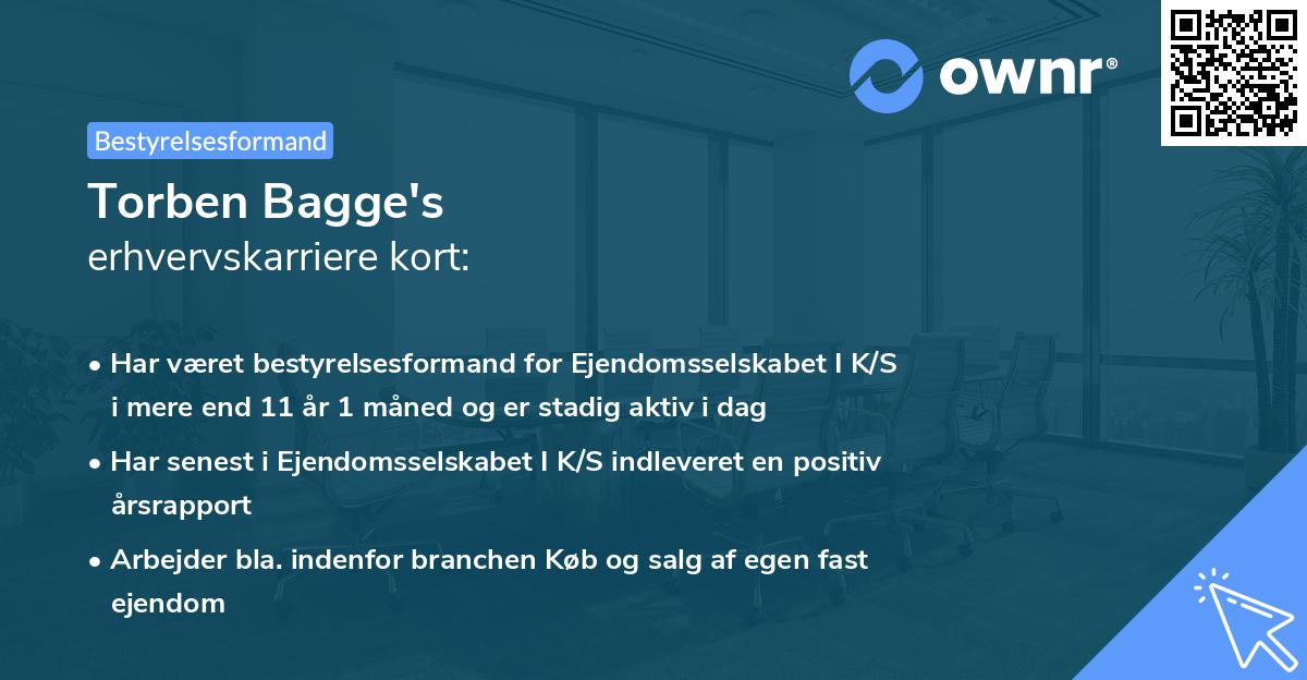 Torben Bagge's erhvervskarriere kort