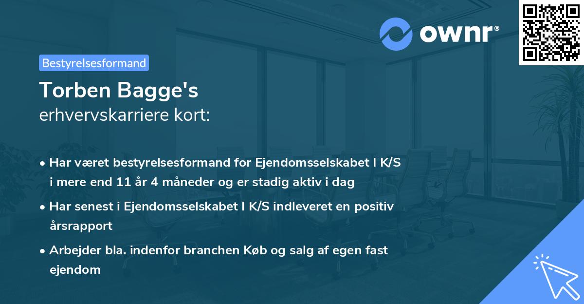 Torben Bagge's erhvervskarriere kort