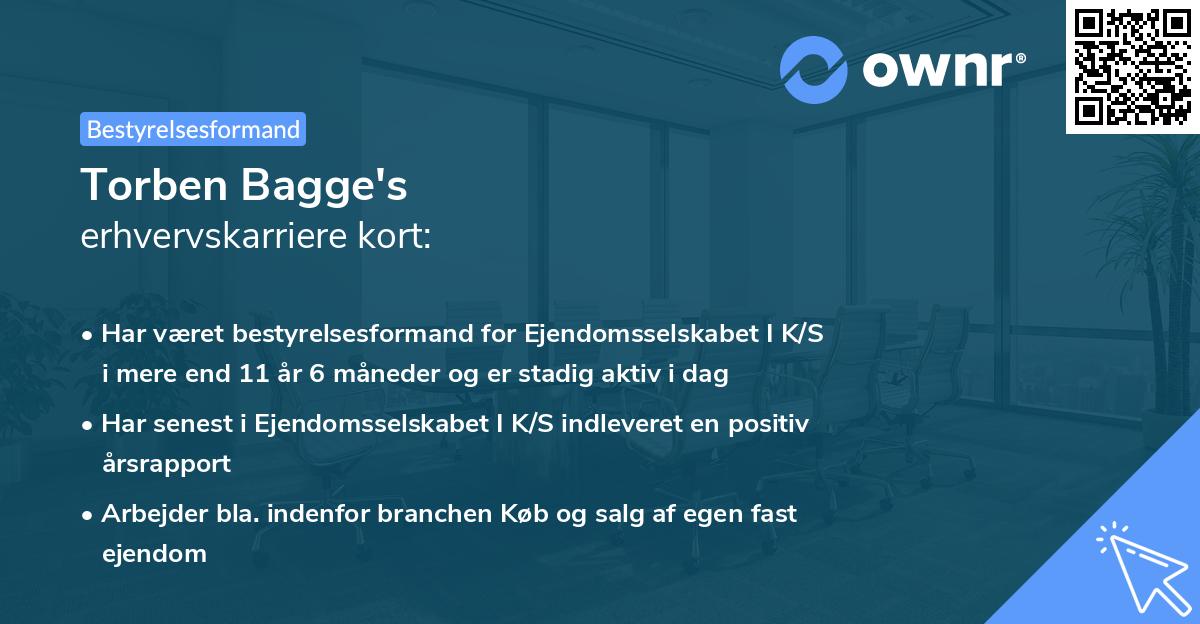 Torben Bagge's erhvervskarriere kort