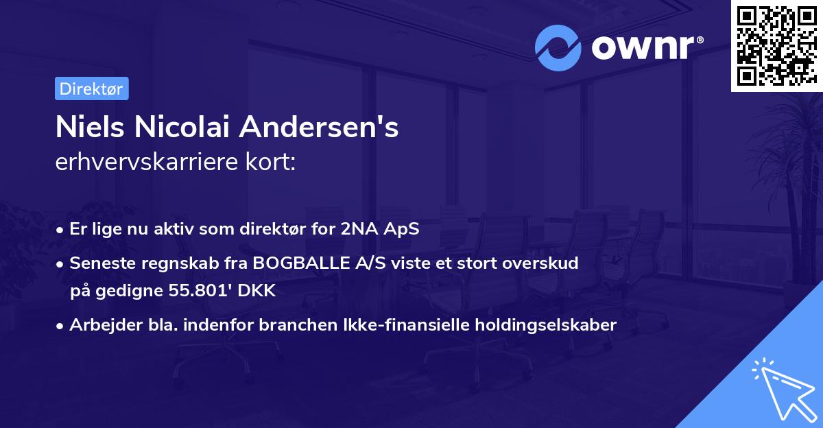 Niels Nicolai Andersen's erhvervskarriere kort
