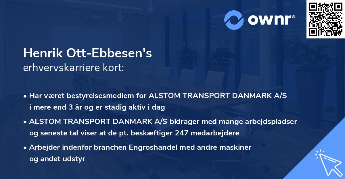 Henrik Ott-Ebbesen's erhvervskarriere kort